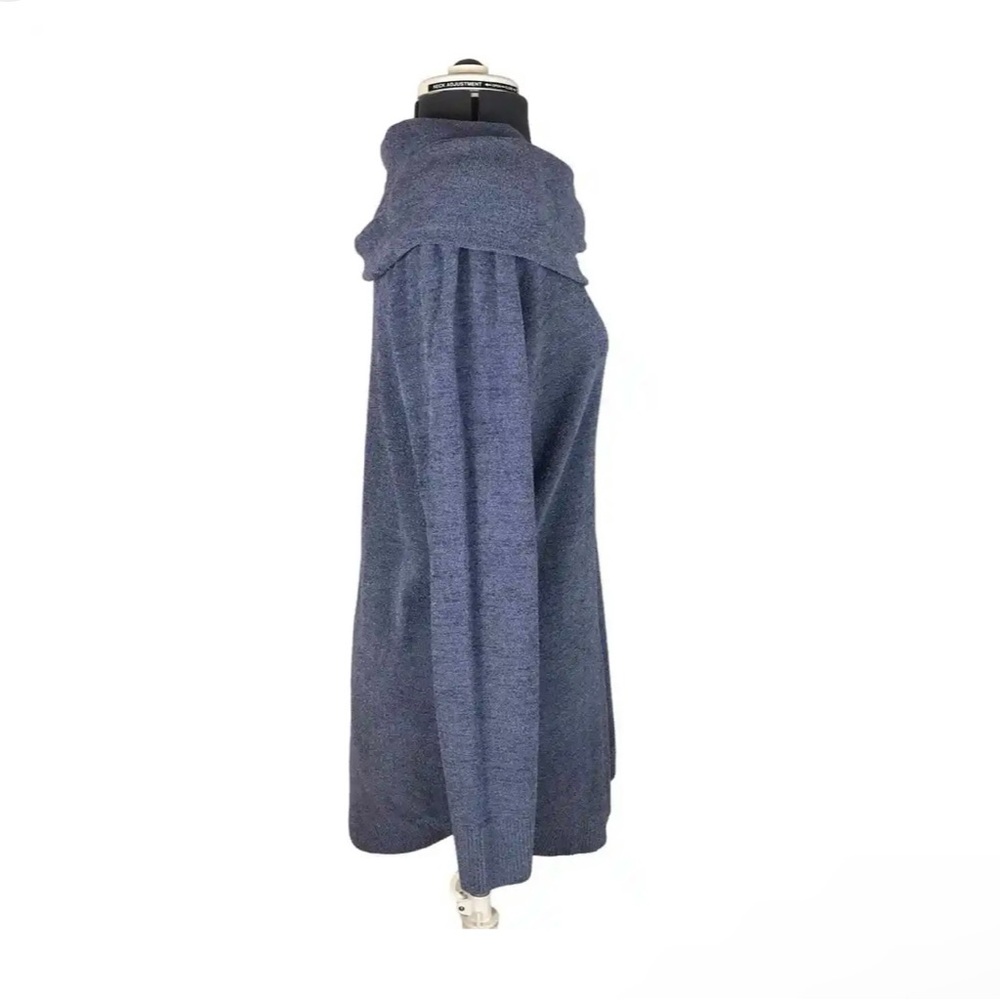 Barefoot Dreams Cozy Chic Ultra Lite Periwinkle Cowl Neck Tunic Sweater - Picture 10 of 12